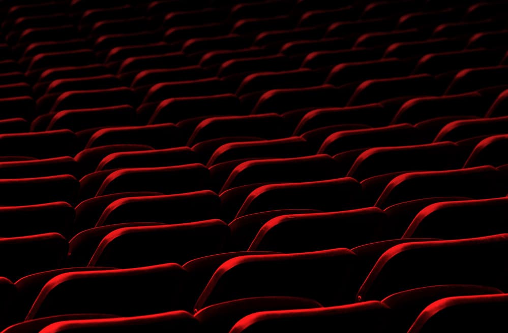 Dramatic Red Theater Seats by Hans-Wolfgang Hawerkamp — canvas wall art