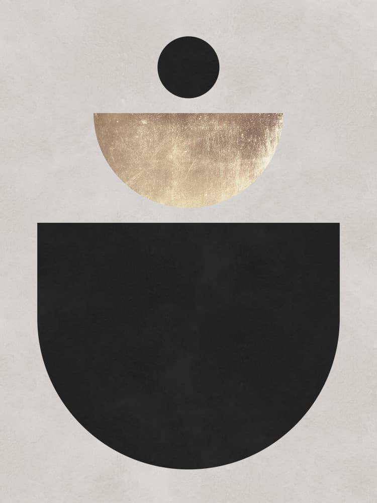 Abstract Gold Balance by Vitor Costa — canvas wall art