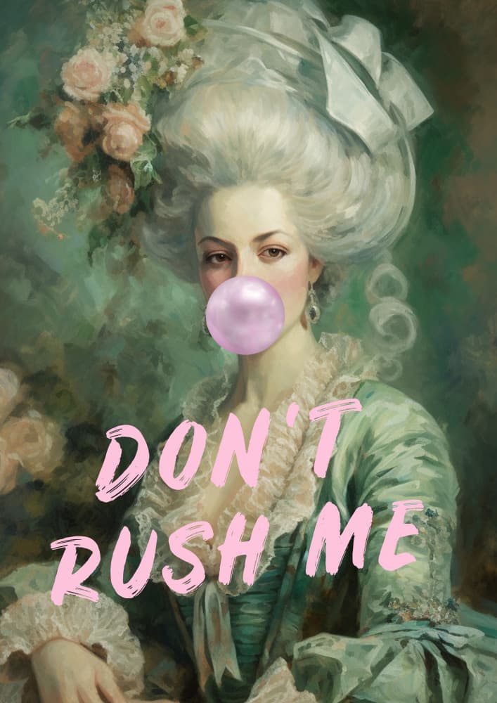 Sassy Rococo Bubblegum Lady by Talitha McQueen — canvas wall art