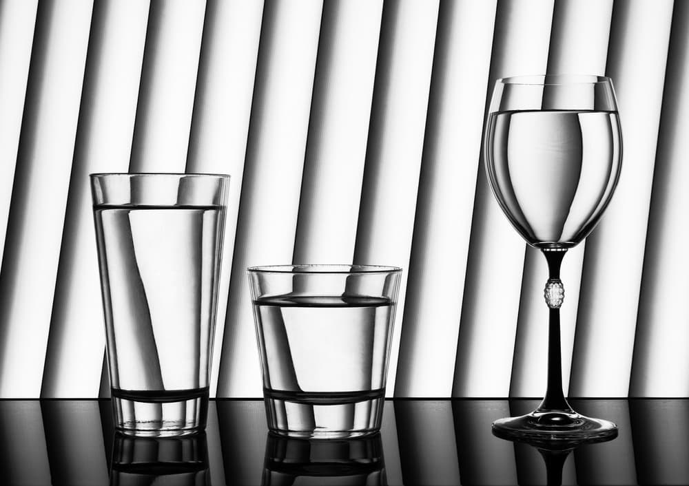 Refracted Water Glasses by Jacqueline Hammer — canvas wall art
