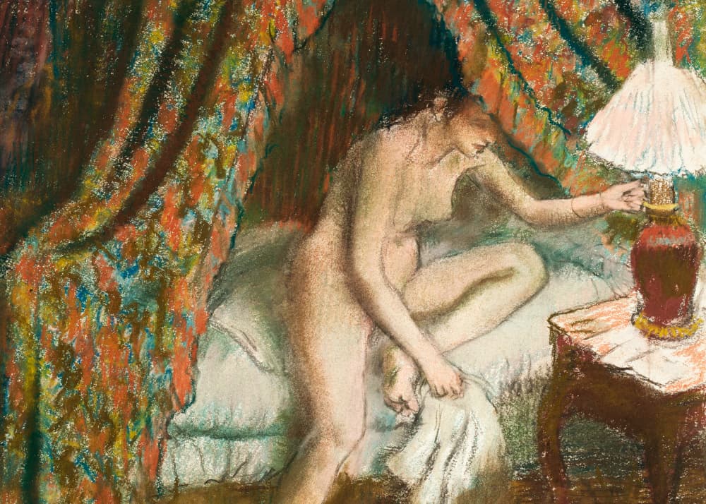 Naked Woman In Bed No.2 by Edgar Degas — canvas wall art