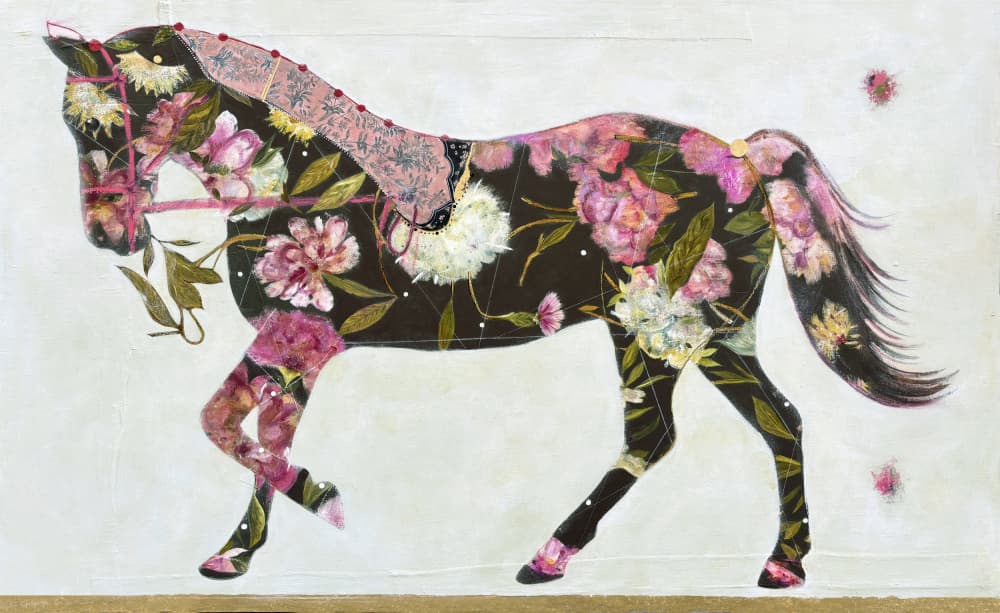 Whimsical Floral Horse