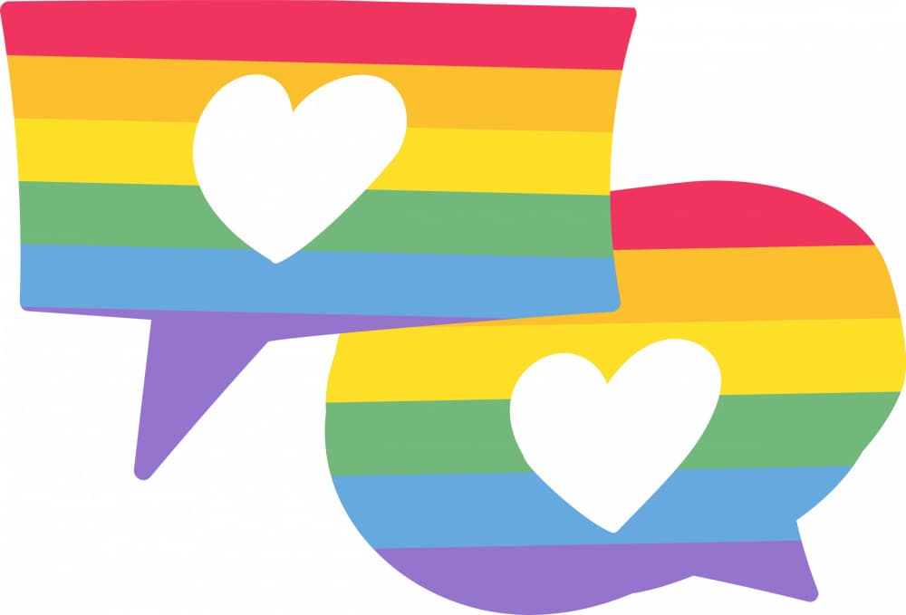 Rainbow Love Bubbles by Marika Barsrsind — canvas wall art
