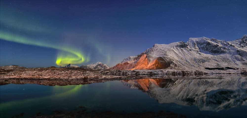 Northern Lights Reflection by Judith Kuhn — canvas wall art