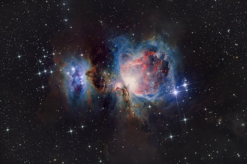 Vibrant Cosmic Nebula by Jianshu — canvas wall art