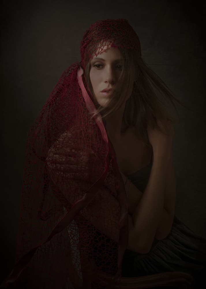 Mysterious Red Veil by Donatella Basso — canvas wall art