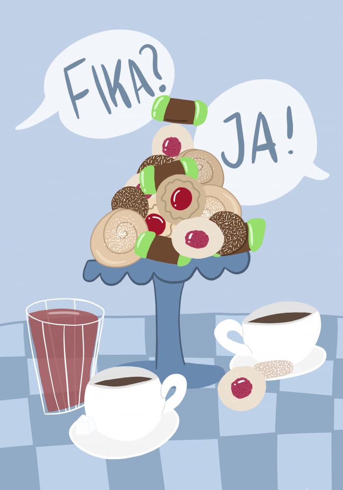 Fika? by Athene Fritsch — canvas wall art