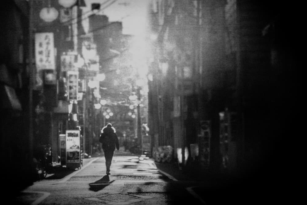 Mysterious City Street by Teruhiko Tsuchida — canvas wall art