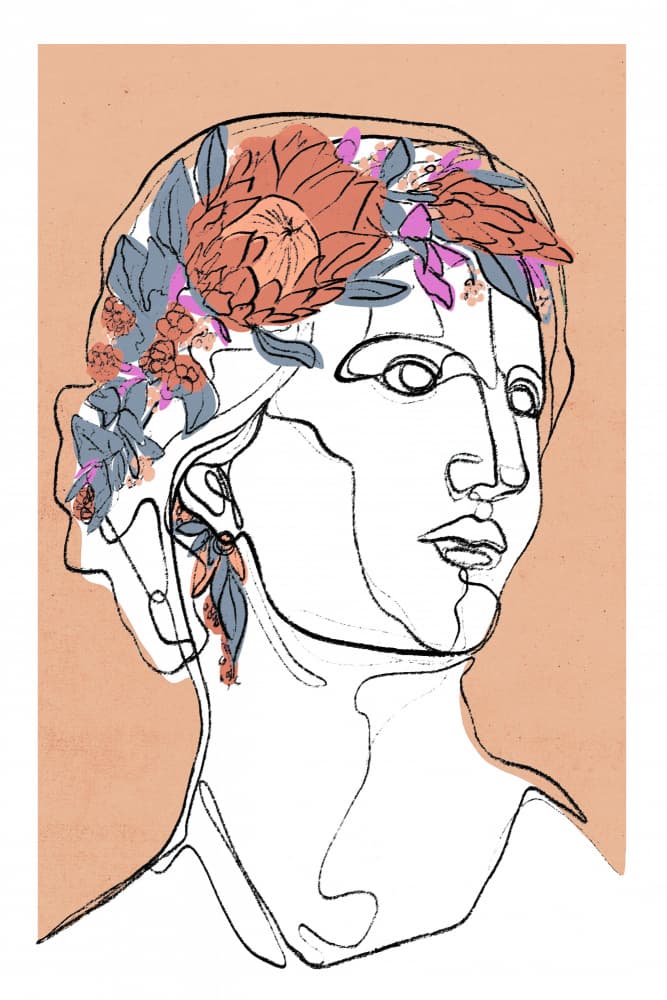 Floral Silhouette by Treechild — canvas wall art