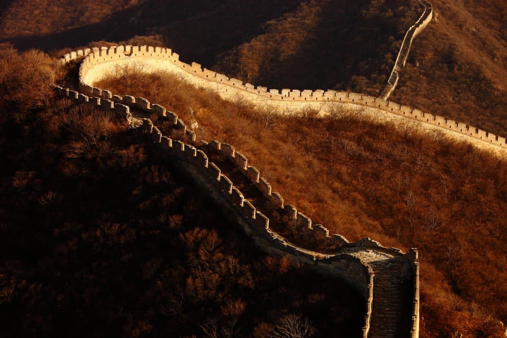 Golden Light Great Wall by Stanley Lee — canvas wall art