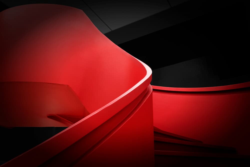 Dynamic Red Architecture by konglingming — canvas wall art