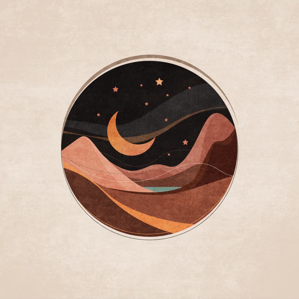 Desert Nightscape by Emel Tunaboylu — canvas wall art