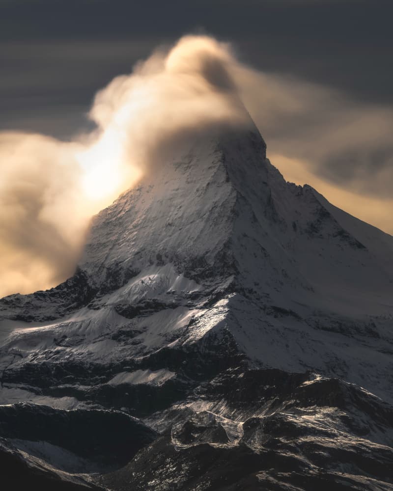 Majestic Mountain Golden Light by Baldea Victor-Emilian — canvas wall art