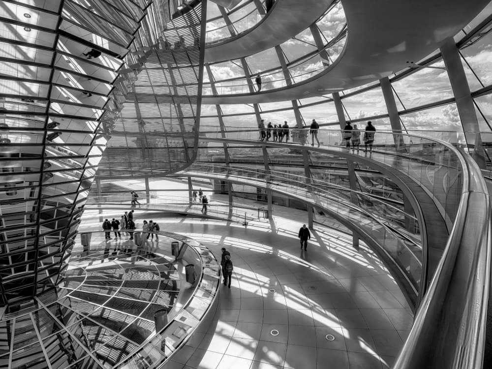 Modern Glass Dome Interior by Fernando Abreu — canvas wall art