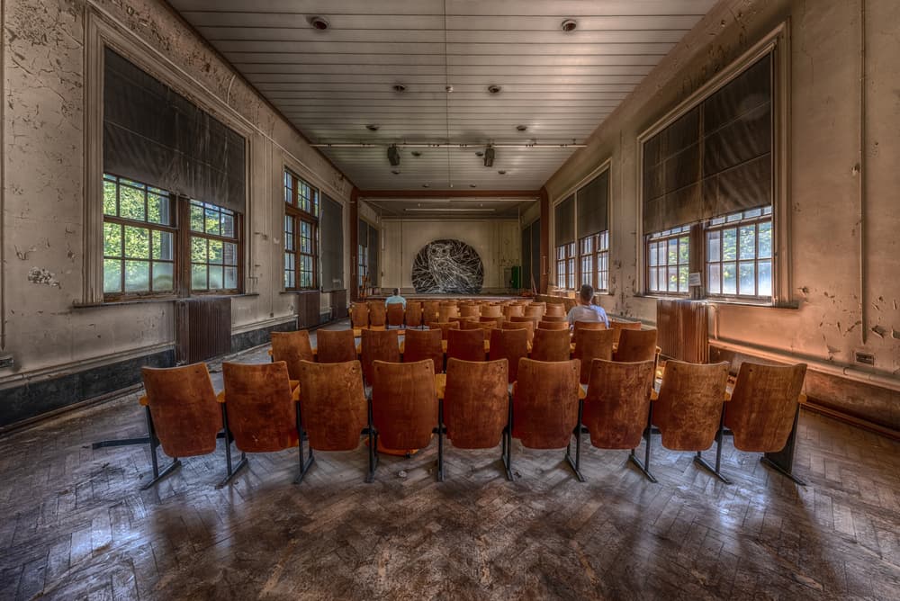 Grand Abandoned Auditorium by Els Keurlinckx — canvas wall art