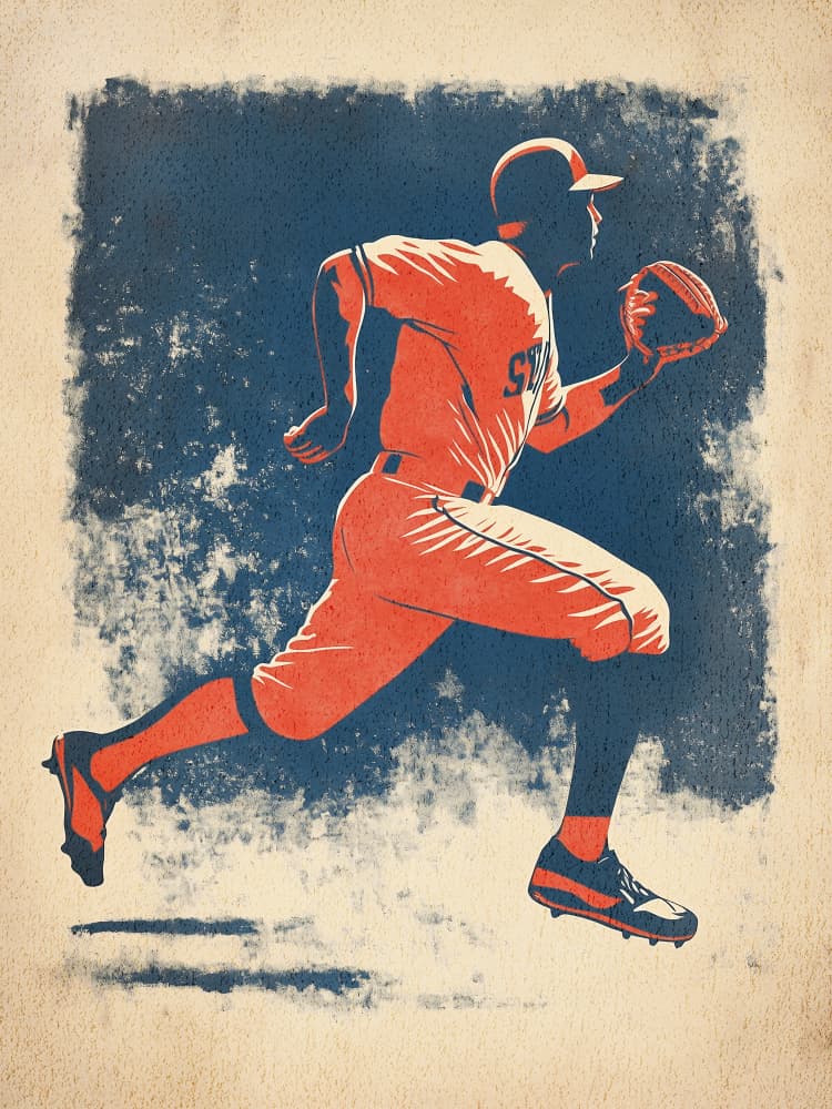 Classic Baseball Player by Pictufy Studio IV — canvas wall art