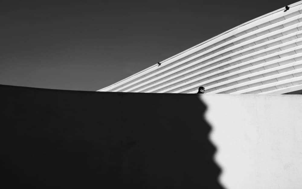Stark Architectural Shadows by Anna Niemiec — canvas wall art