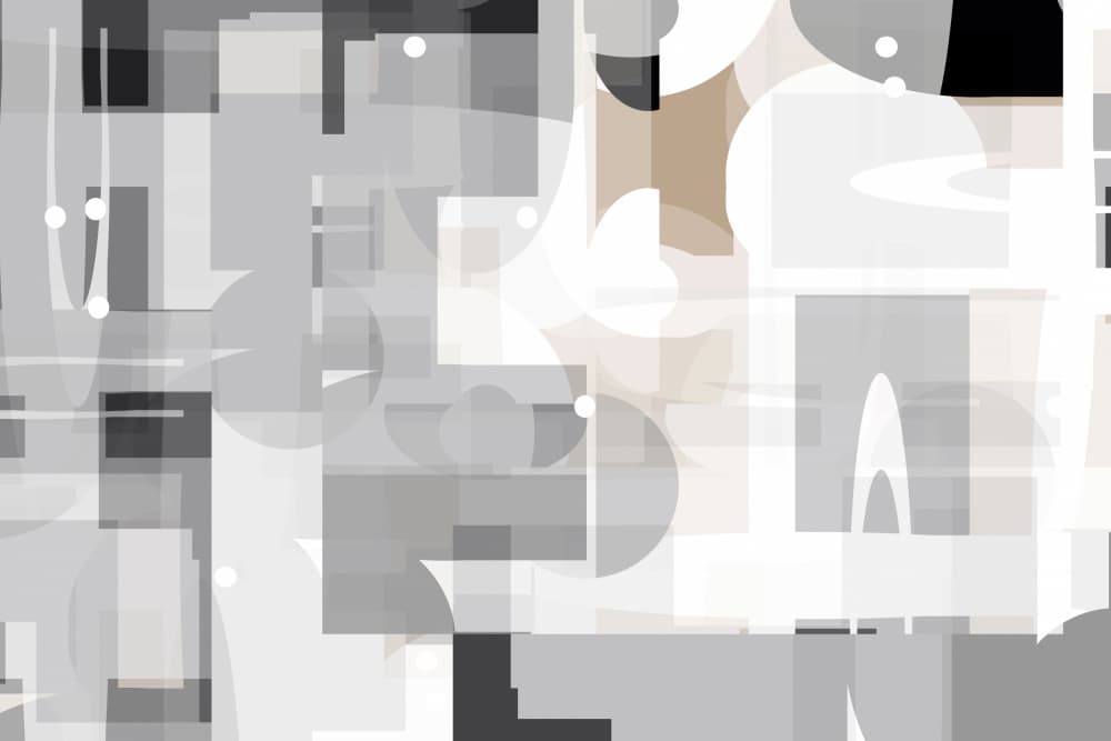 Layered Geometric Abstraction by cartissi — canvas wall art