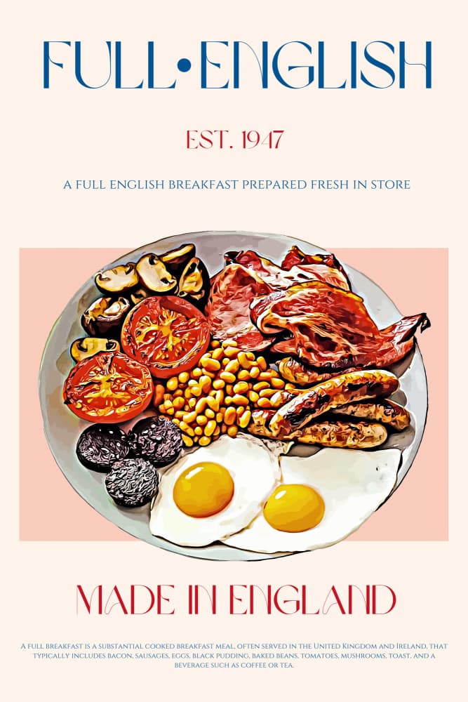 Classic English Breakfast by Nazma Khokhar — canvas wall art