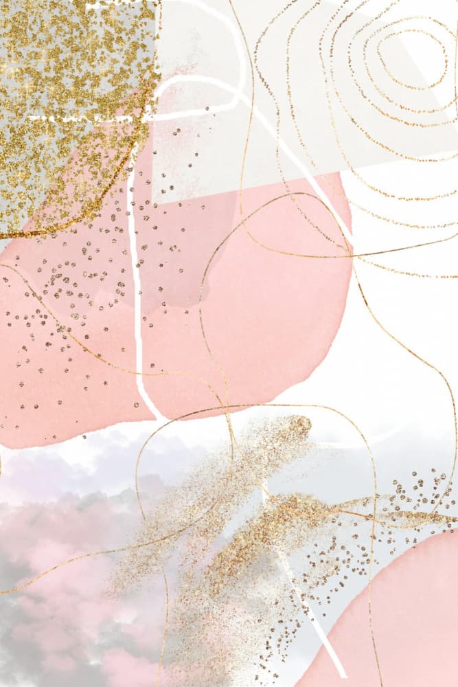 Blush Gold Watercolor Abstract by Sally Ann Moss — canvas wall art