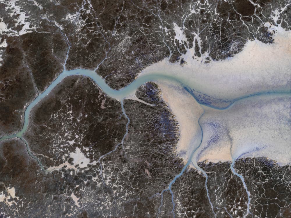 Winding Estuary Patterns by Jure Kravanja — canvas wall art