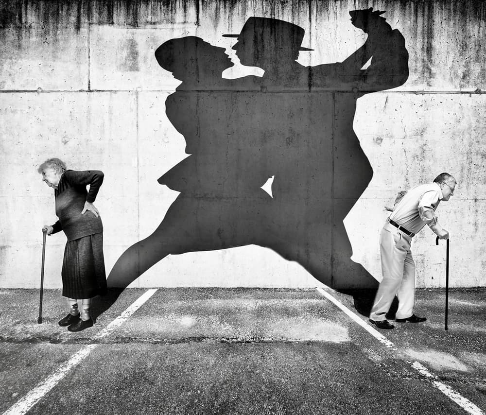 Aging Love Dancing Shadows by Pristine Clothes — canvas wall art