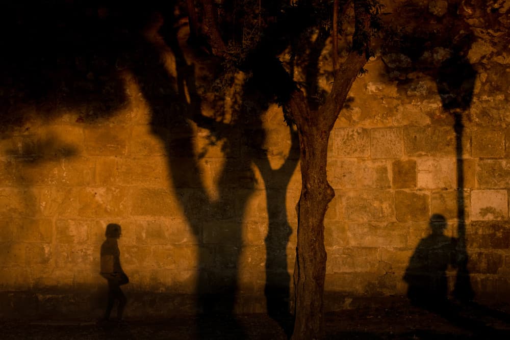 Night Street Shadows by Ivelina Berova — canvas wall art