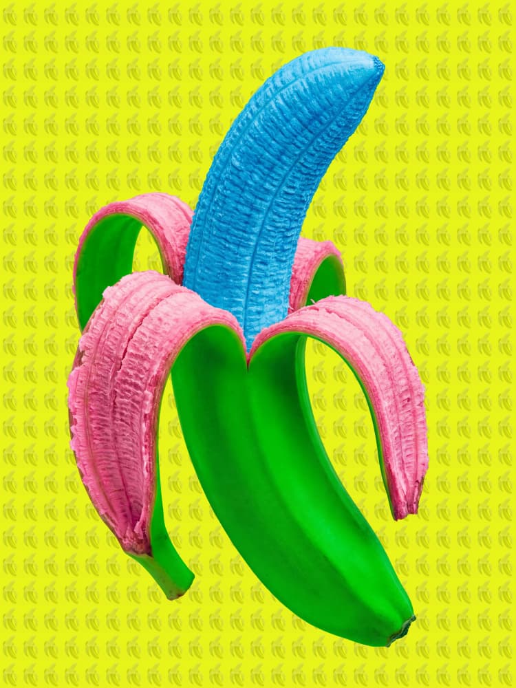 Blue Banana Pink Peel by Andreas Magnusson — canvas wall art
