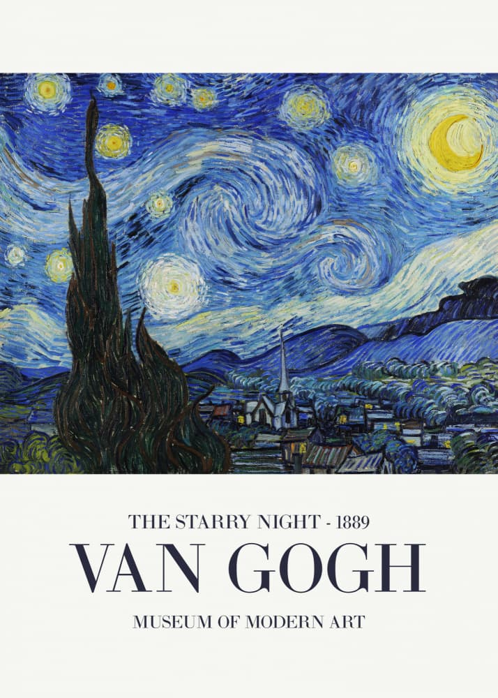 The Starry Night by Vincent Van Gogh — canvas wall art