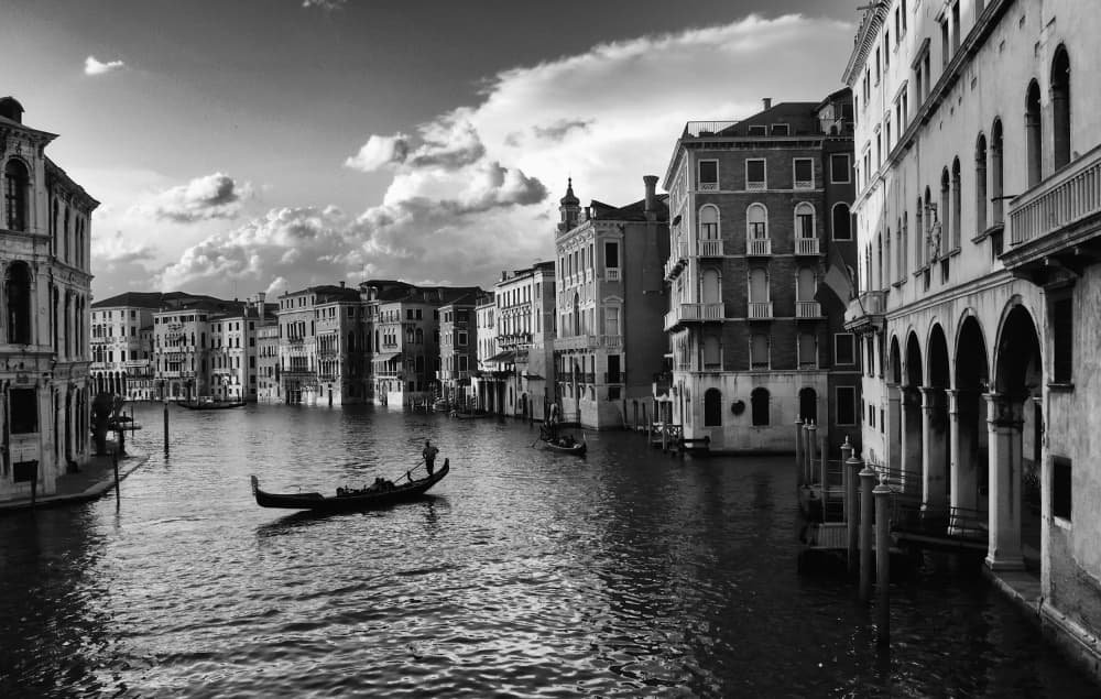 Venice Grand Canal Gondola by Izabella Végh — canvas wall art