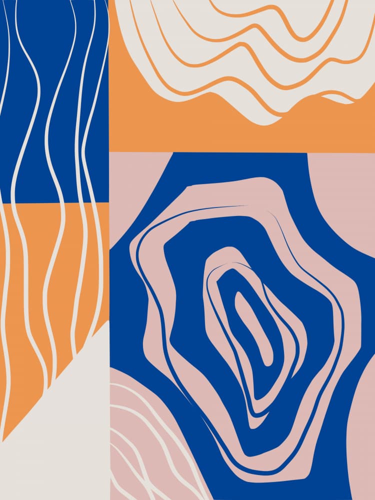Fluid Organic Shapes by Little Dean — canvas wall art
