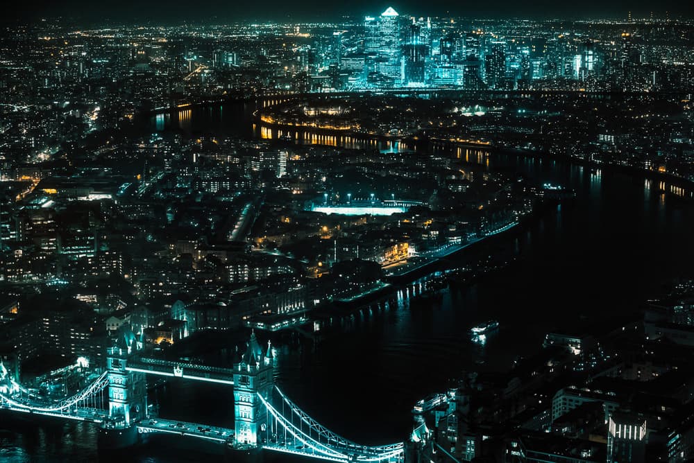 Tower Bridge Night Glow by ShutterLore — canvas wall art