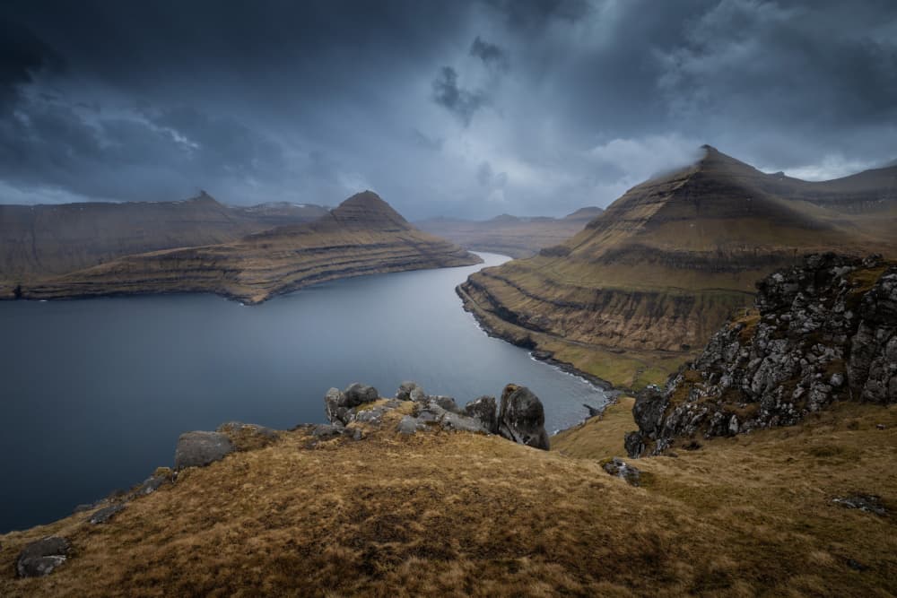 Dramatic Fjord Landscape by Li Ying — canvas wall art