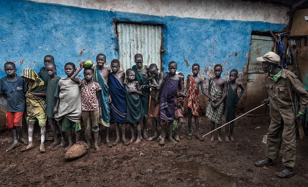 African Village Lesson by Joxe Inazio Kuesta Garmendia — canvas wall art
