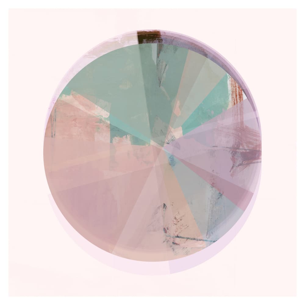 Soft Geometric Circle by cartissi — canvas wall art