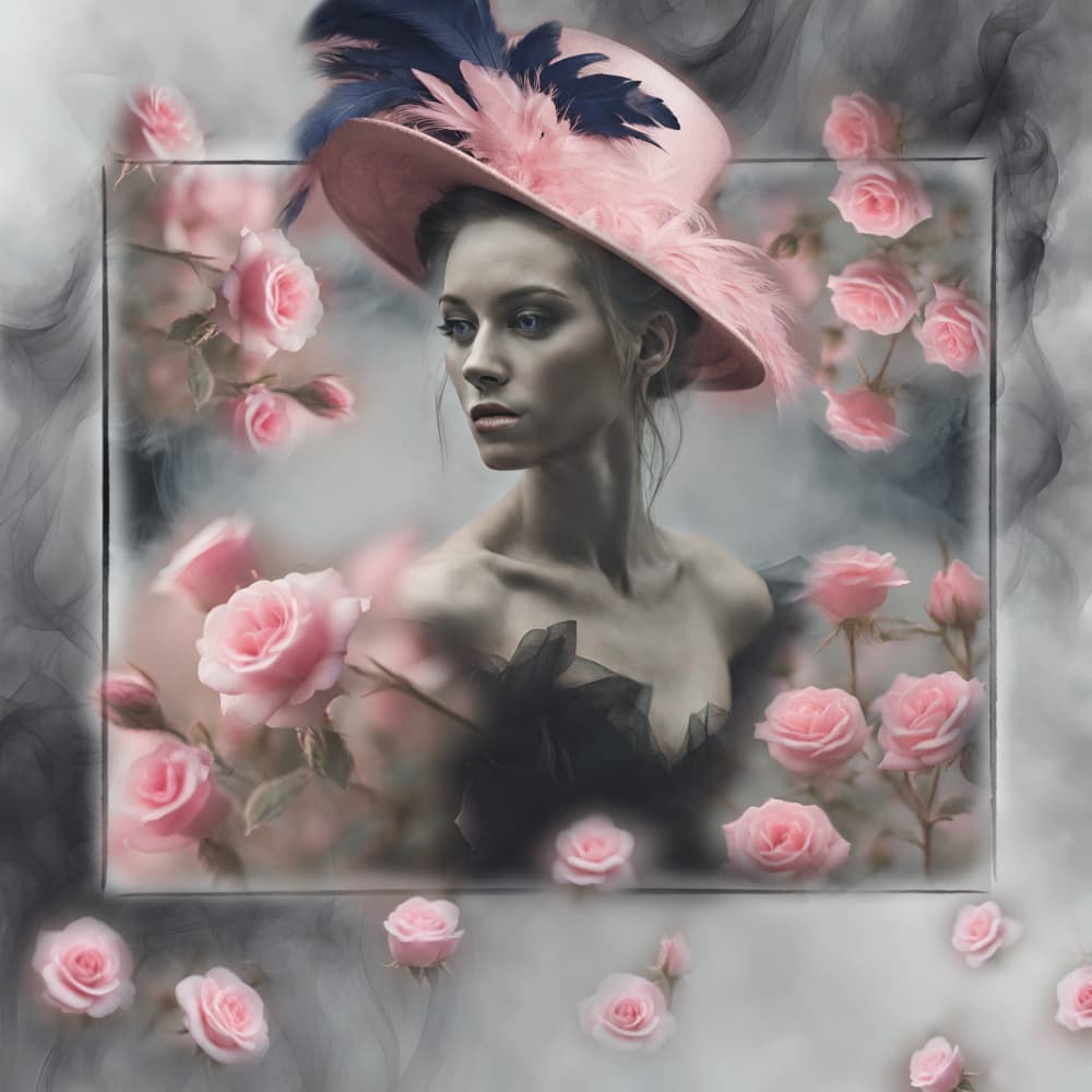 Elegant Woman Pink Hat by Ewa Całkosińska-Kajzer — canvas wall art