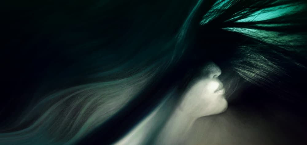 Ethereal Woman Flowing Hair by Sherin.Abdou — canvas wall art