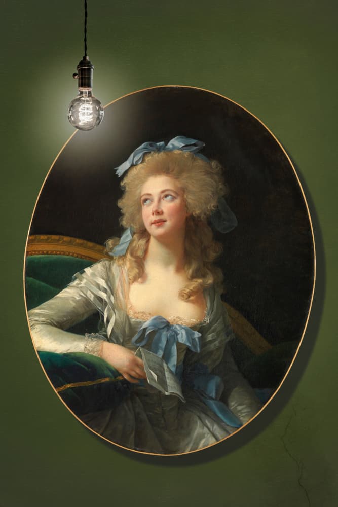 Elegant Rococo Portrait by Marja van den Hurk — canvas wall art