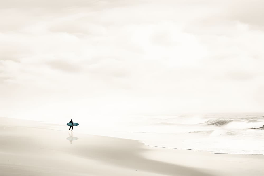 Quiet Beach Surfer by אייל בר אור • Eyal Bar Or — canvas wall art