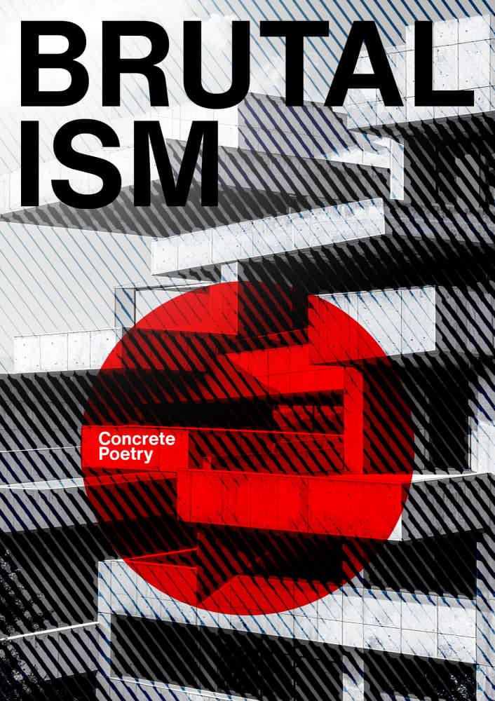 Brutalist Red Circle by David Vineïs — canvas wall art