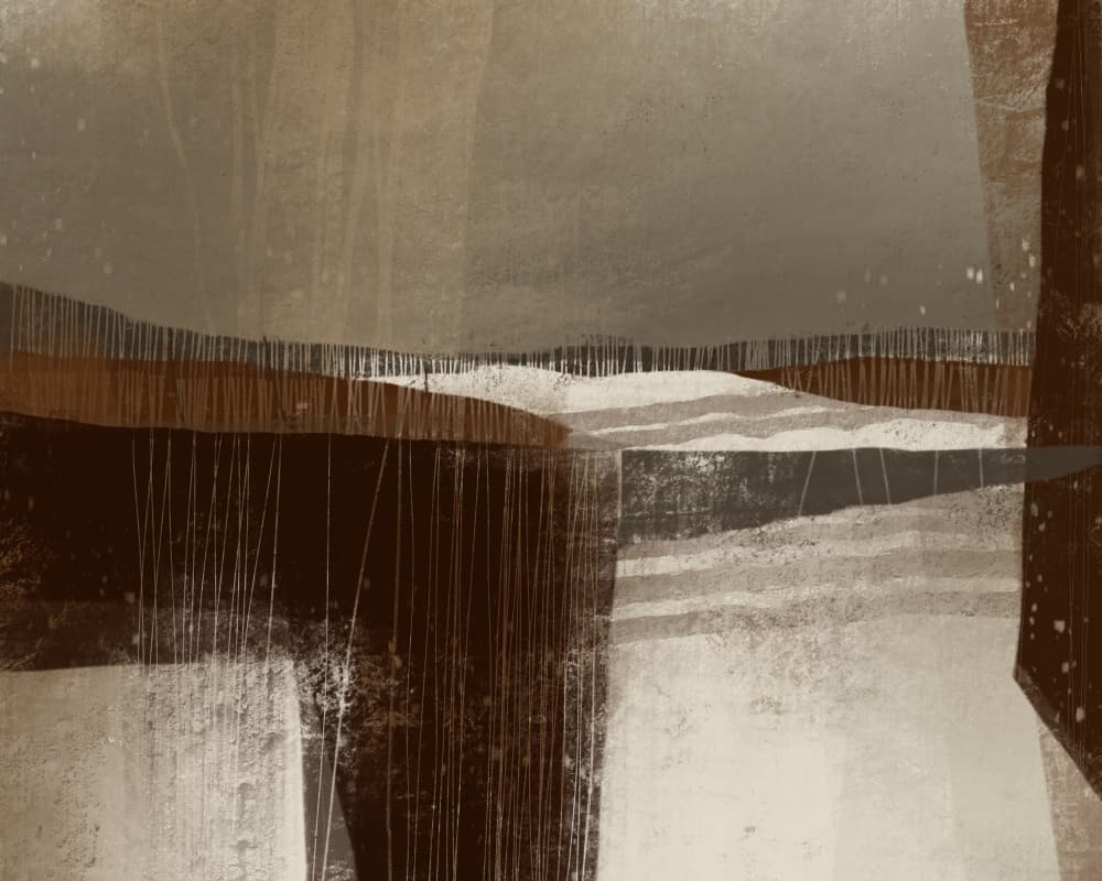 Textured Earth Horizon by MANSI SAXENA — canvas wall art
