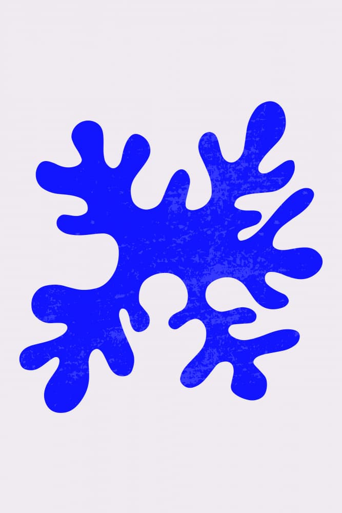 Modern Blue Organic Shape by jay stanley — canvas wall art