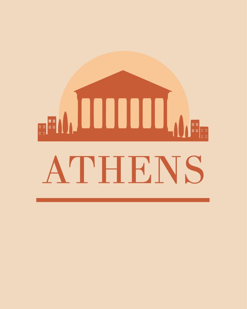 Athens Parthenon Horizon by Emiliano Deificus — canvas wall art