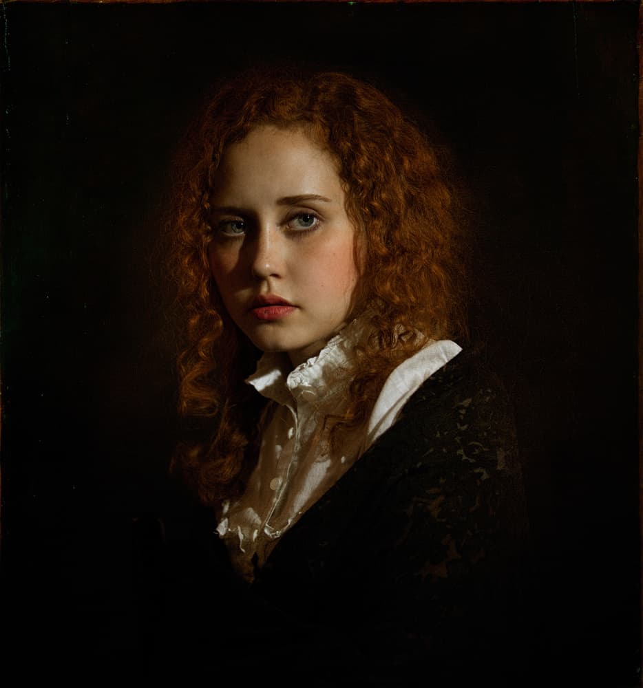 Redhead Classical Portrait by Svetlana Melik-Nubarova — canvas wall art