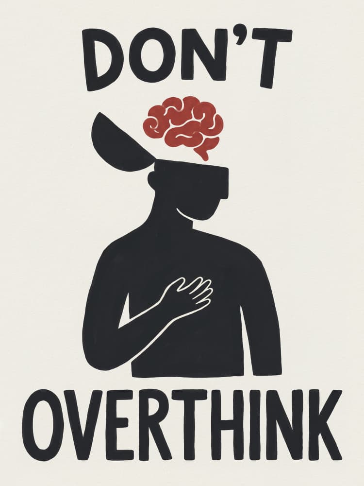 Don't Overthink Mind by Andreas Magnusson — canvas wall art