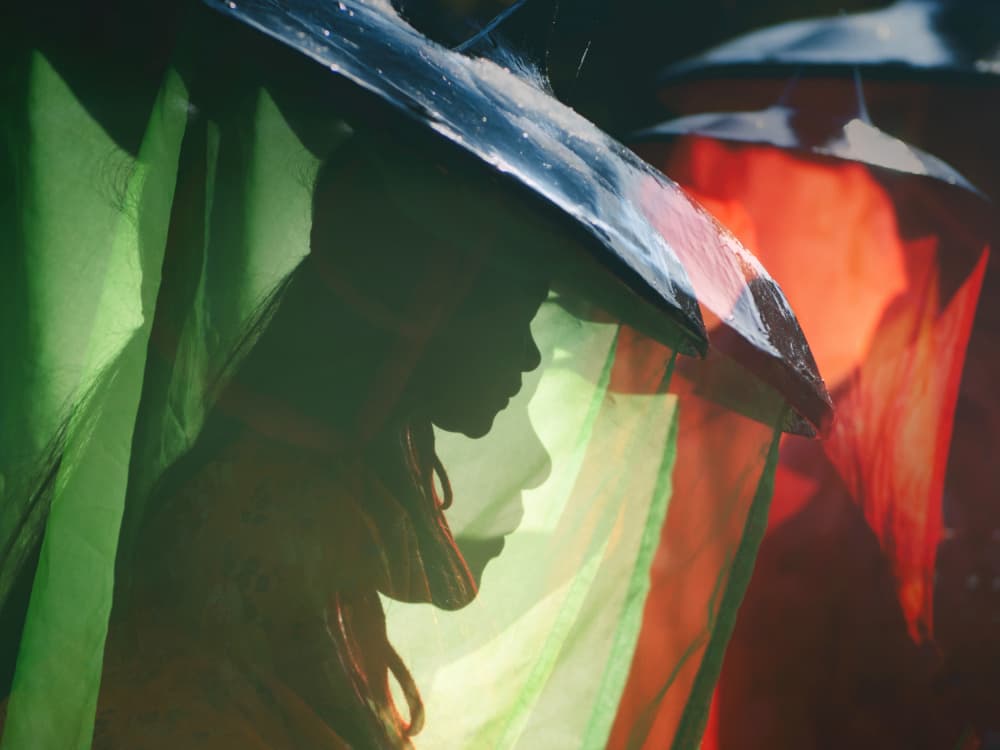 Dreamy Umbrella Silhouette by Eric Drigny — canvas wall art