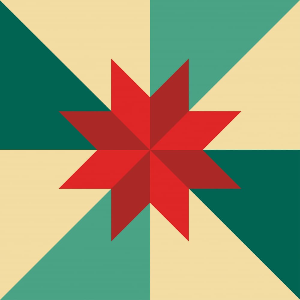 Geometric Red Star by Irene Demetri — canvas wall art