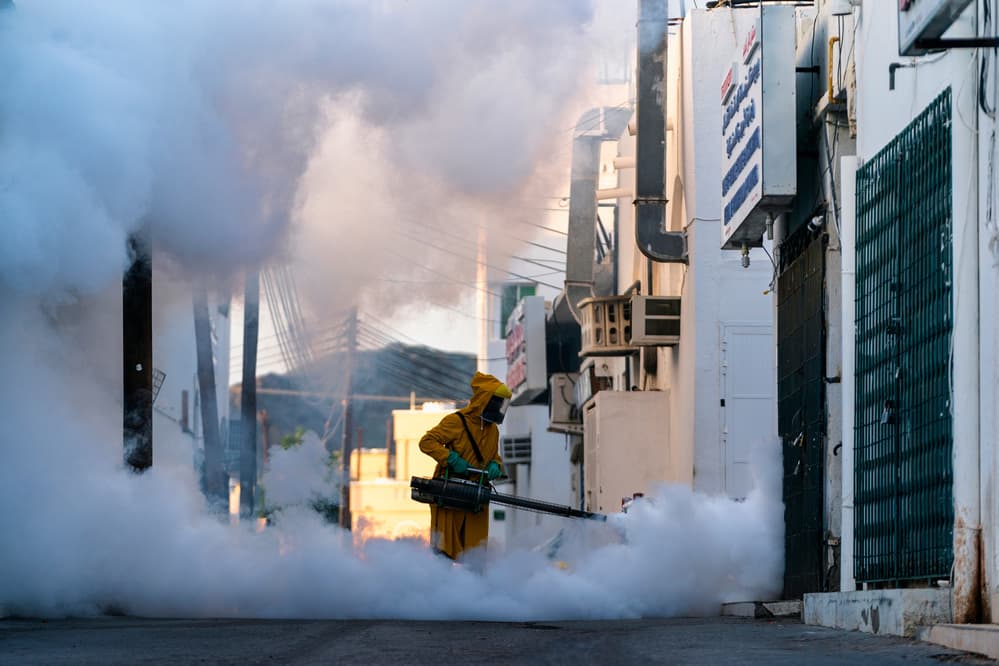Urban Fogging Operation by Haitham AL Farsi — canvas wall art