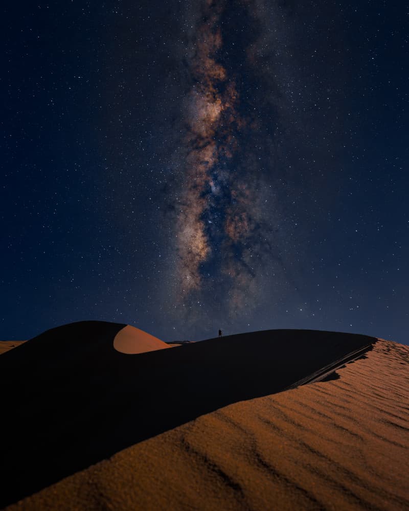 Milky Way Desert Night by Alaa Nour — canvas wall art