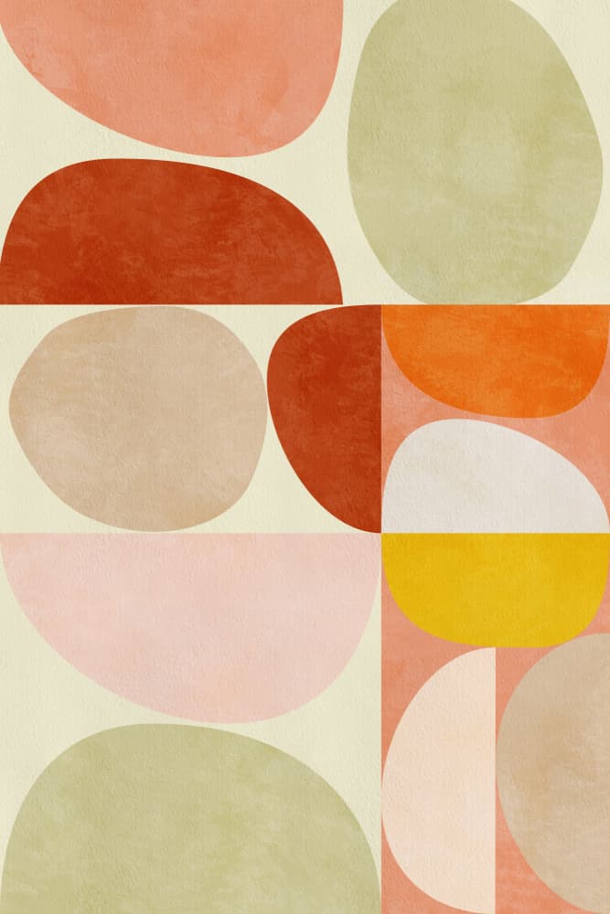 Pastel Geometry by Ana Rut Bre — canvas wall art